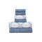 Saltoro Sherpi Oya 6pc Cotton Towel Set, Quatrefoil, White, Blue By The Urban Port-